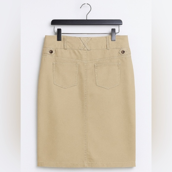 Land’s End Khaki Skirt Women’s Size 6 | Classic Work to Weekend Style - Picture 3 of 4